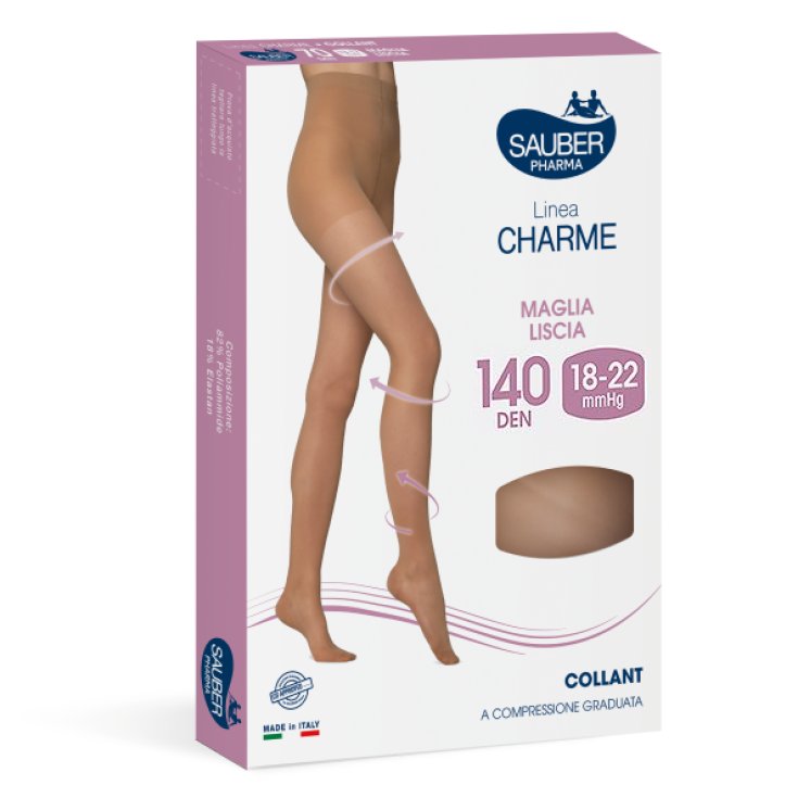 Sauber Pharma Classic Line Strumpfhose 140DEN Smooth Mesh Beige Farbe Größe 2