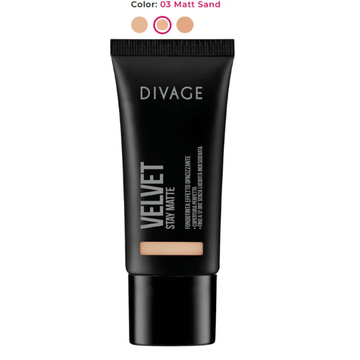 Divage Velvet Stay Matte Fluid Foundation Effekt Matt 03 Sand