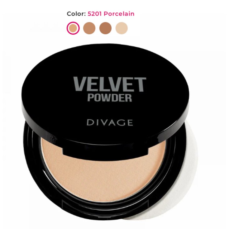 Divage Velvet Powder Kompaktpuder 5201 Porzellan