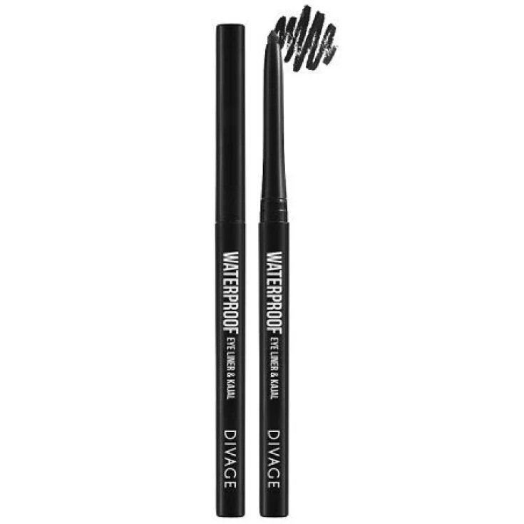 Divage Wasserfester Eyeliner & Kajal 1 Intensives Schwarz