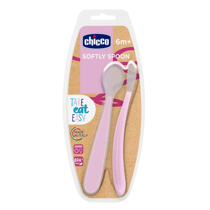 Weicher Silikonlöffel 6m + Baby Chicco® 2 Stück
