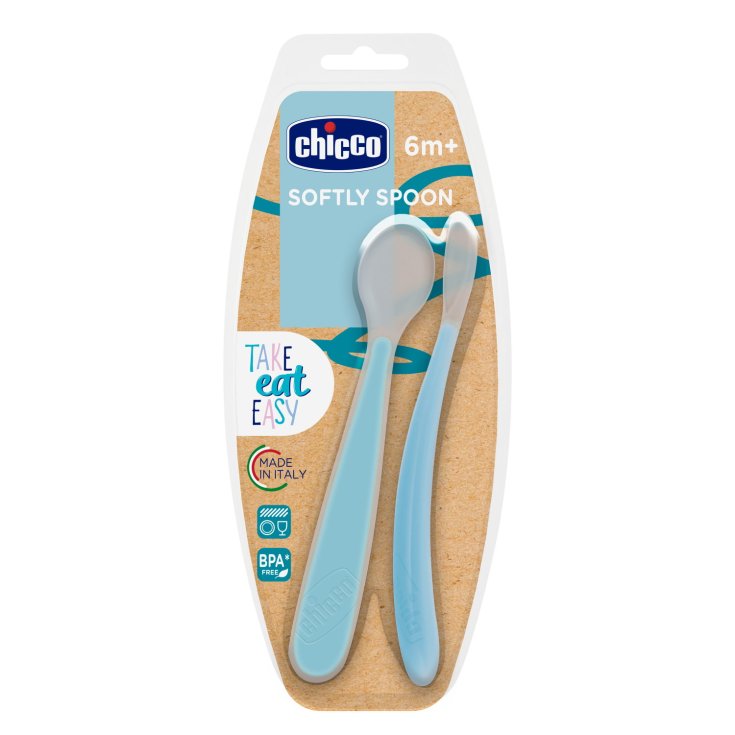 Weicher Silikonlöffel 6m + Baby Chicco® 2 Stück