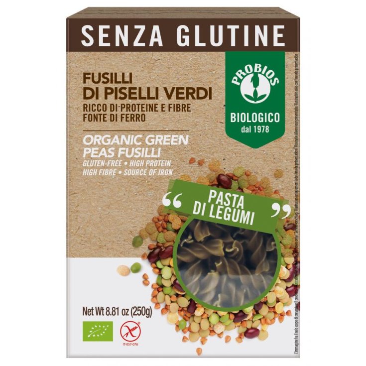 Pasta Fusilli 100% Probios Grüne Erbsen 250g