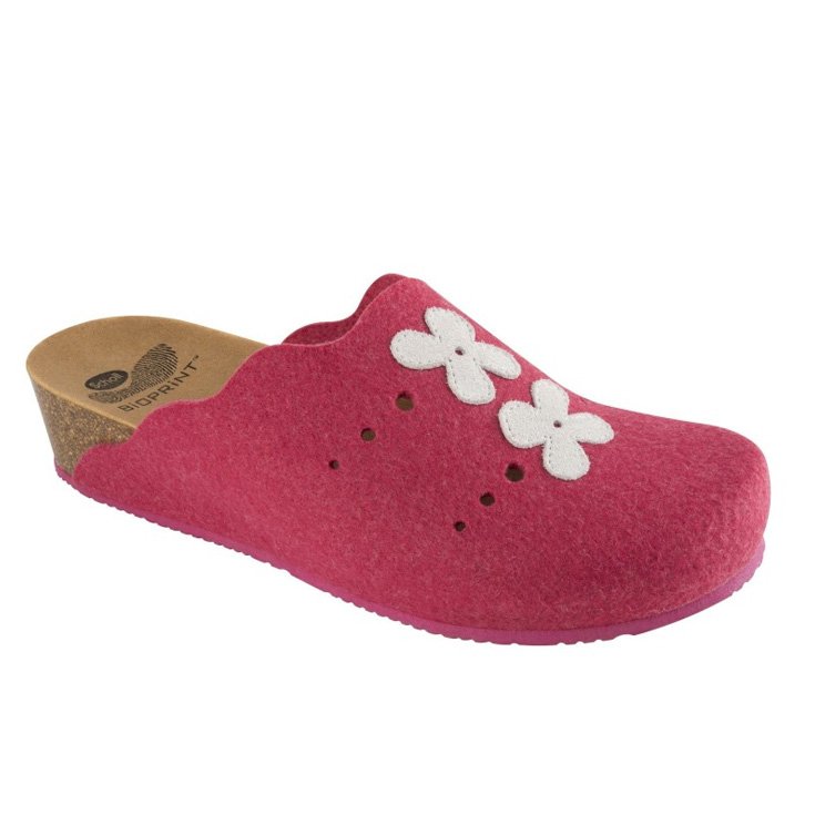 Dr. Scholl Beille Koralle und weiße Filzschuhe Nr. 39