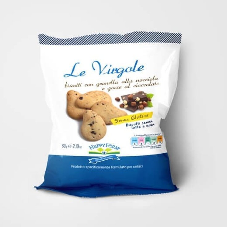 Happy Farm Le Virgole mit Haselnuss und Schokoladenkorn 60g