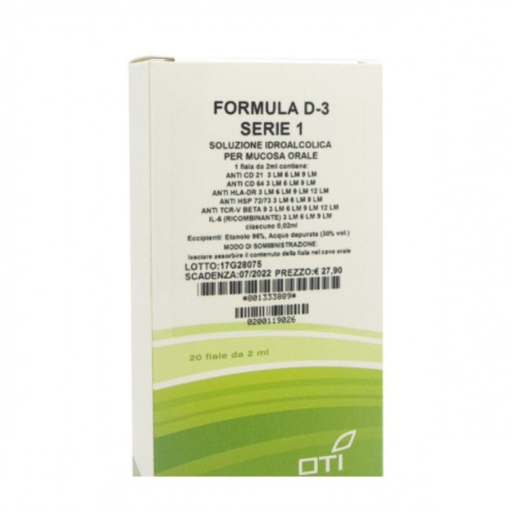 Oti Formula D-3 Series 1 Homeopathic Remedy 20 Oral Vials