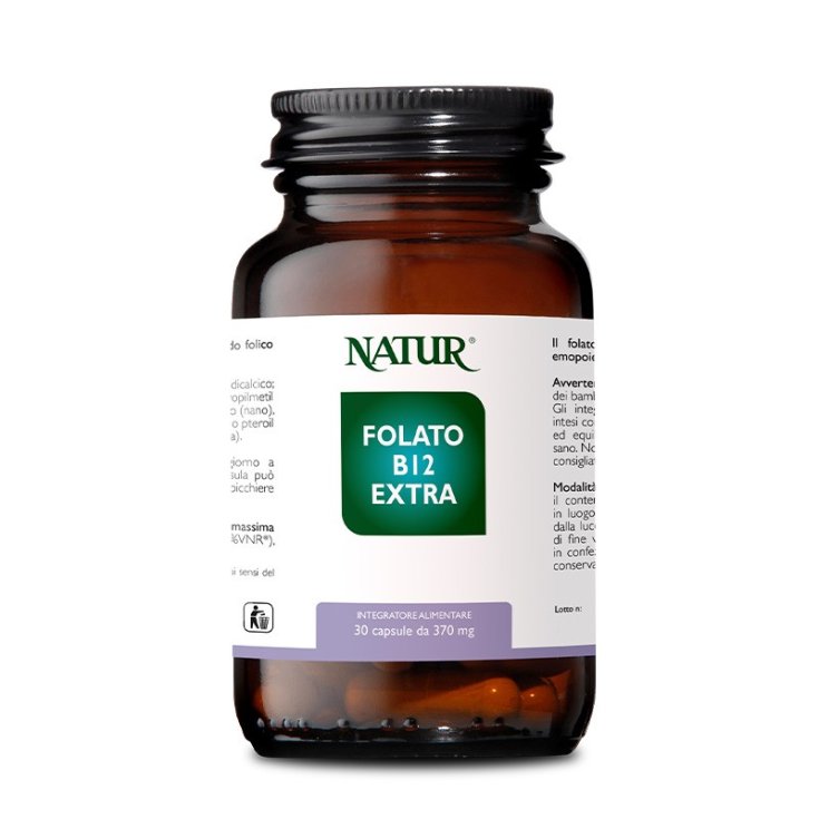 Natur Folato B12 Extra Nahrungsintegrator 30 Kapseln