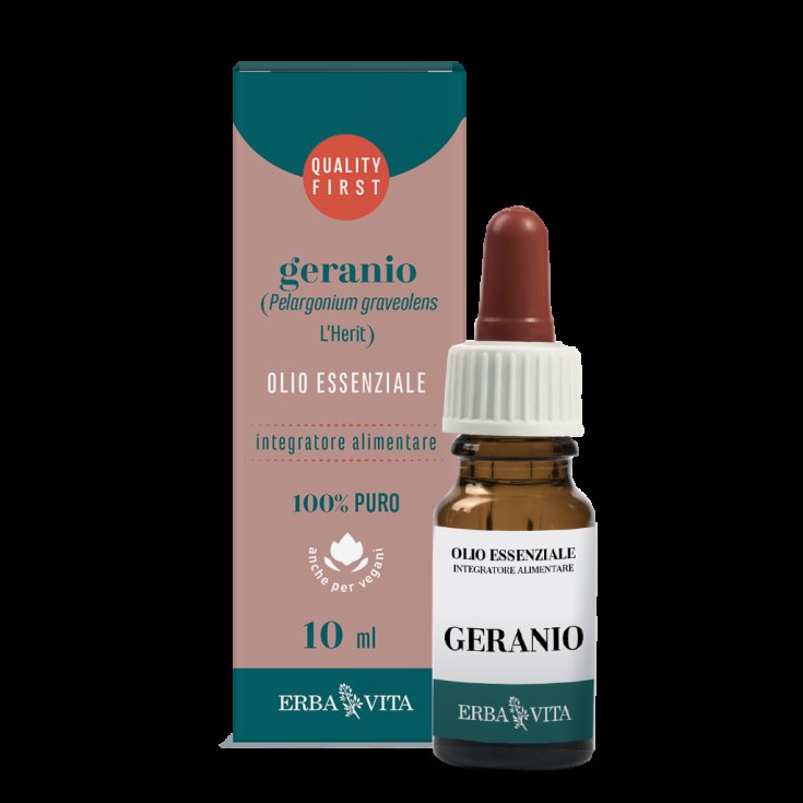 ErbaVita Ätherisches Öl Geranium Nahrungsergänzungsmittel 10ml