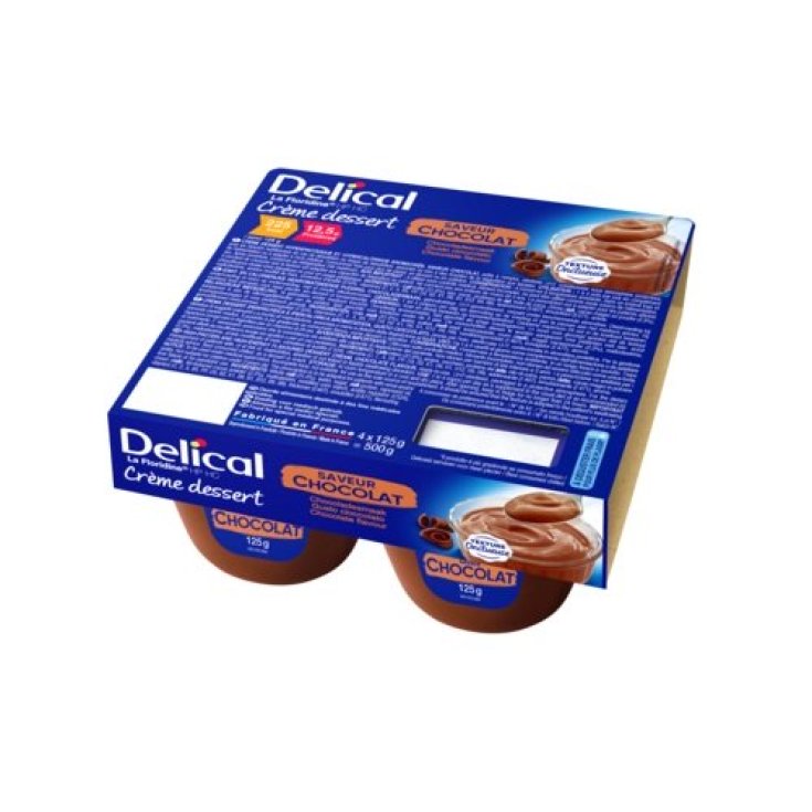 Delical Crème Dessert Kalorienreiche Creme Kalorienreiche Creme Laktosefrei Schokogeschmack 125g 4 Stück