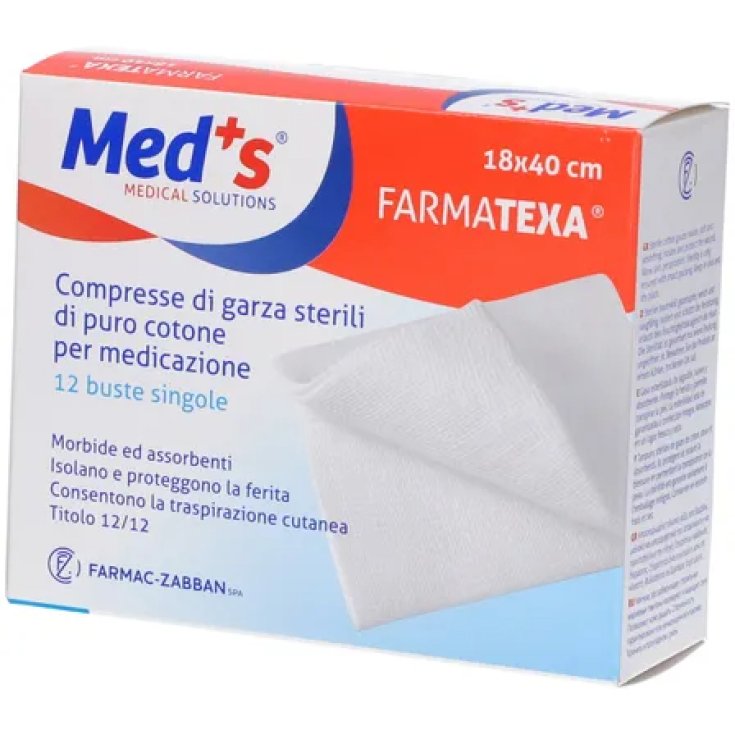 Farmac-Zabban Meds Gaze 12/12 18x40cm 12 Stück