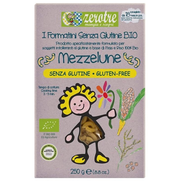 Rustichella D'Abruzzo Line Zerotre Mezzelune Mais und Reis Bio 250g