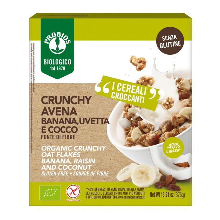 Easy To Go Crunchy Oats Bananen-Rosinen und Kokosnuss-Probios 375 g