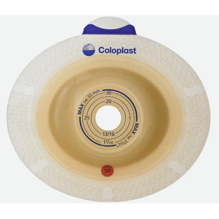 Coloplast Sensura Click Plate Convex Light Hole 25mm Flansch 50mm 5 Stück