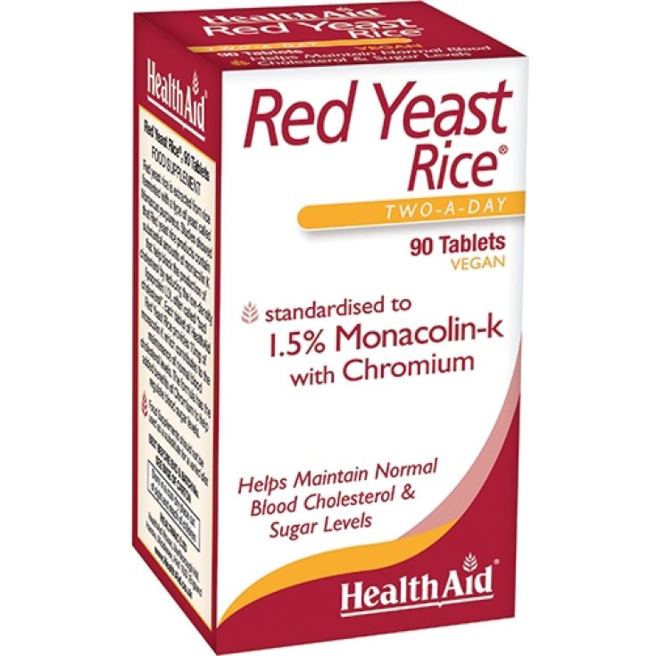 Healthaid Red Yeast Rice Red Rice Nahrungsergänzungsmittel 90 Tabletten