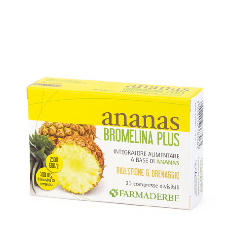 Farmaderbe Ananas Bromelina Plus Nahrungsergänzungsmittel 30 Tabletten