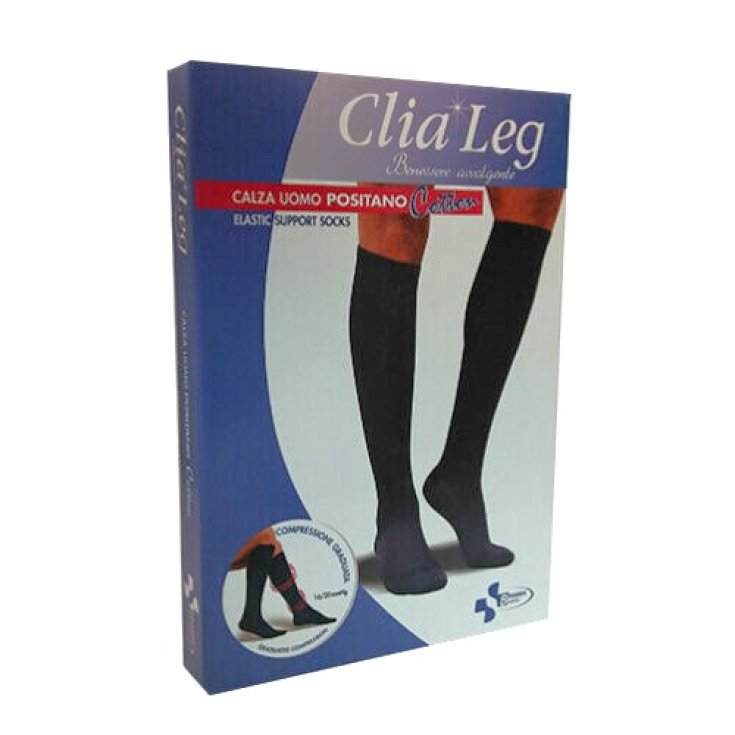 Clia Leg Herrensocken Positano Baumwolle Anthrazit Farbe Größe XS