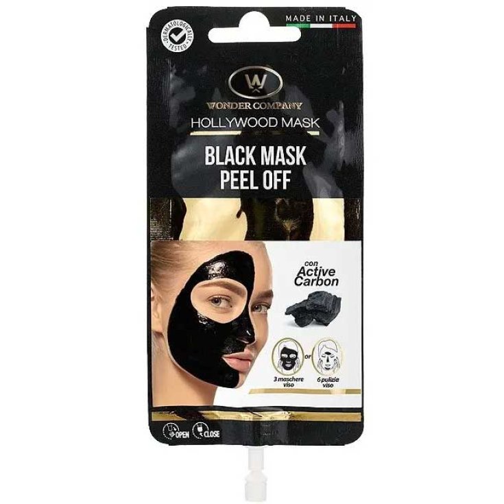 LR Wonder Company Hollywood Mask Schwarze Maske Abziehbare Kohle-Gesichtsmaske 15 ml
