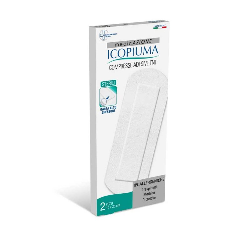 Desa Pharma Icopiuma Sterile Tnt Klebetabletten Verbände 10x25cm 2 Stück