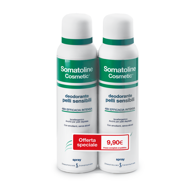 Somatoline Cosmetic Deodorant Sensitive Skin Spray Duo 2x150ml