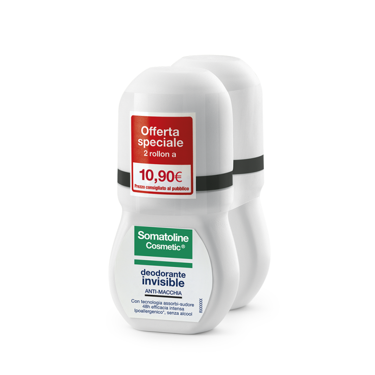 Somatoline Cosmetic Invisible Deodorant Roll-on 2x50ml