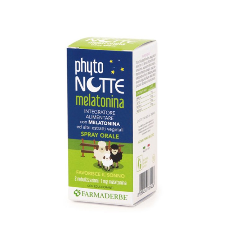 Farmaderbe Phytonotte Melatonina Sos Nahrungsergänzungsmittel Spray 30ml