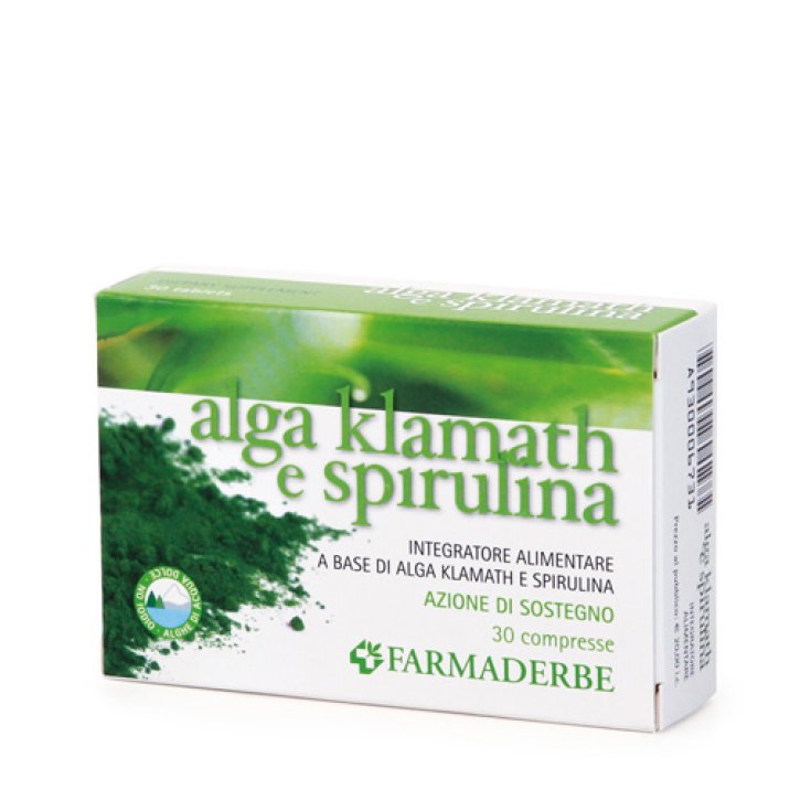 Farmaderbe Alge Klamat Spirulina Nahrungsergänzungsmittel 30 Tabletten