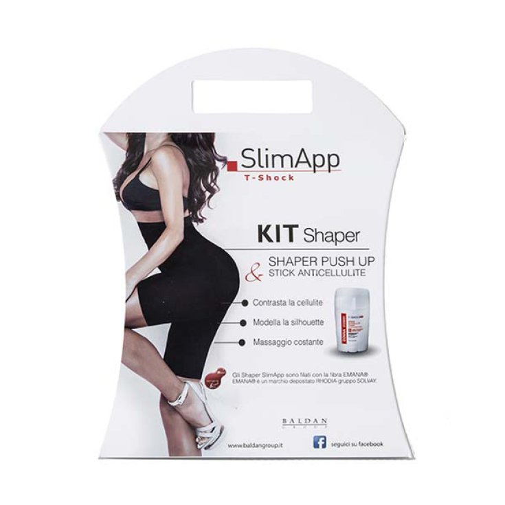 Baldan SlimApp T-Shock Kit Shaper Push Up Größe M + Anti-Cellulite-Stick