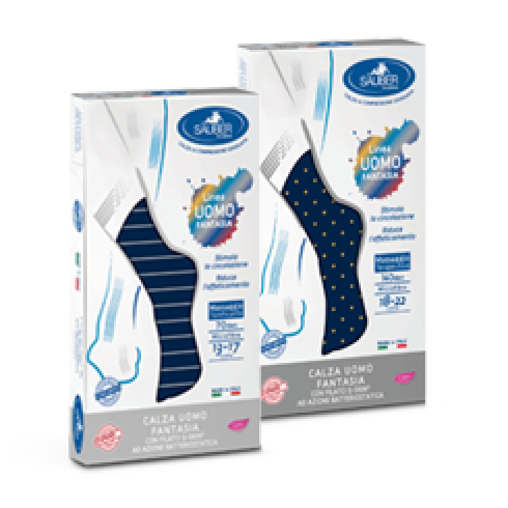 Desa Sauber Herrensocken Fantasy Yarn Q-Skin 140 Denari Blue Yellow Polka Dots Small Size