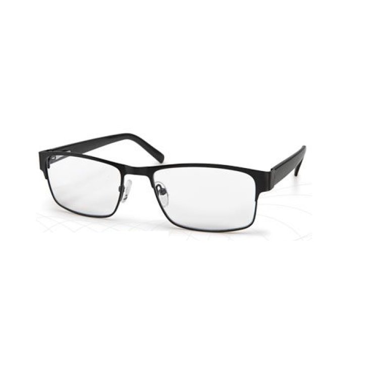 Pikdare Lesebrille Foocus Modell Metall Farbe Schwarz +1 Dioptrie