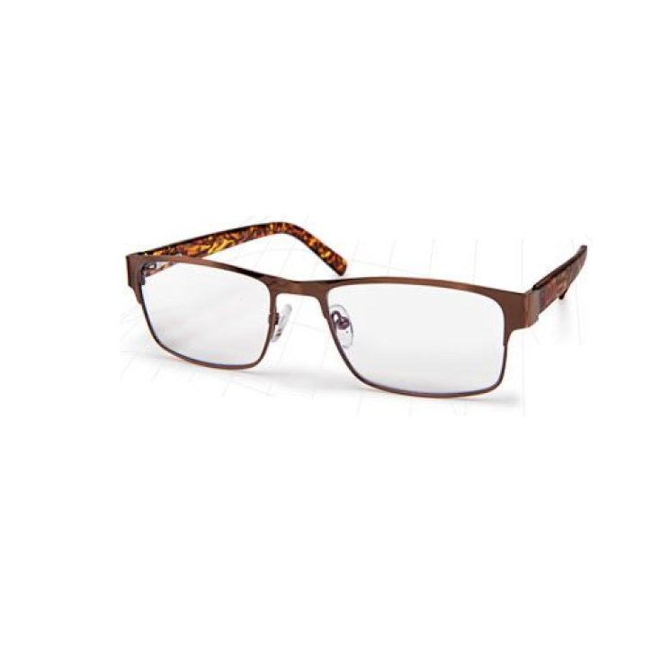 Pikdare Lesebrille Foocus Modell Metall Bronze Farbe +1 Dioptrien