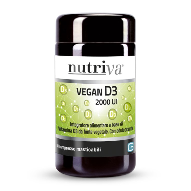 Nutriva Vegan D3 Nahrungsergänzungsmittel 60 Tabletten 2000ui