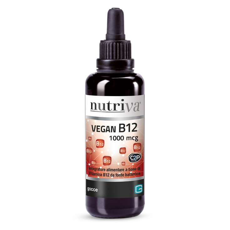 Nutriva Vegan B12 Flüssiges Nahrungsergänzungsmittel Glutenfrei 1000mcg 30ml