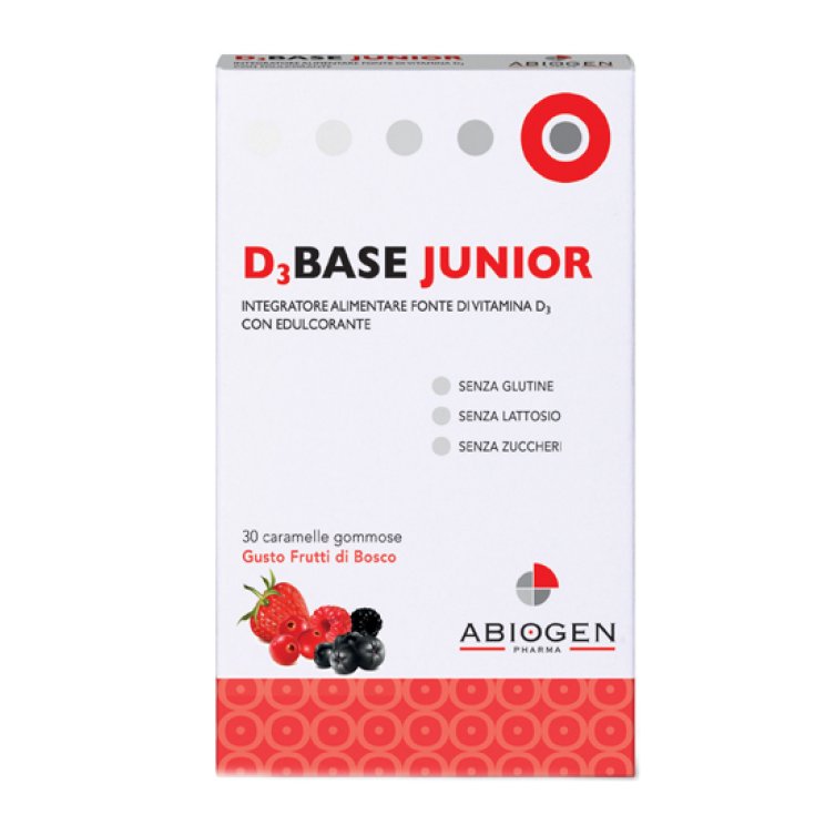 Abiogen D3base Junior Nahrungsergänzungsmittel 30 Wildbeeren Bonbons