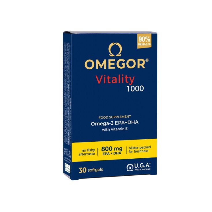 Omegor Vitality 1000 Glutenfreies Nahrungsergänzungsmittel 30 Weichkapseln