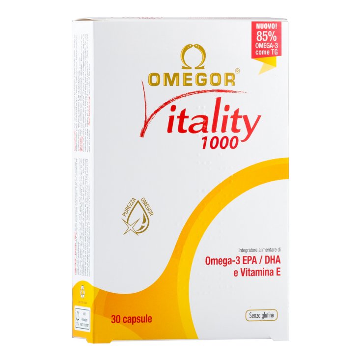 Omegor Vitality 1000 Glutenfreies Nahrungsergänzungsmittel 30 Weichkapseln