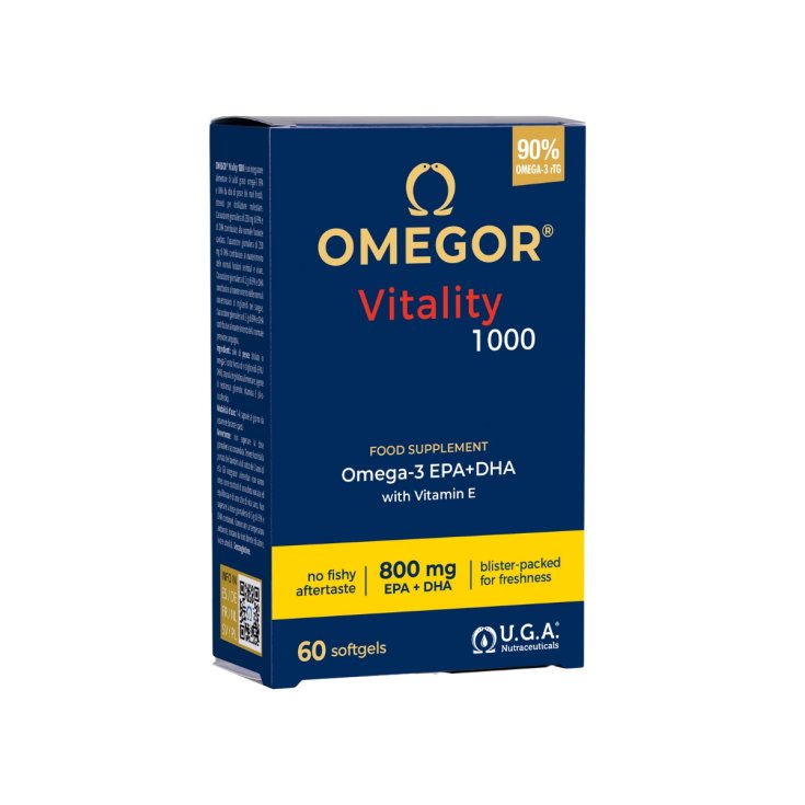 Omegor Vitality 1000 Glutenfreies Nahrungsergänzungsmittel 60 Weichkapseln