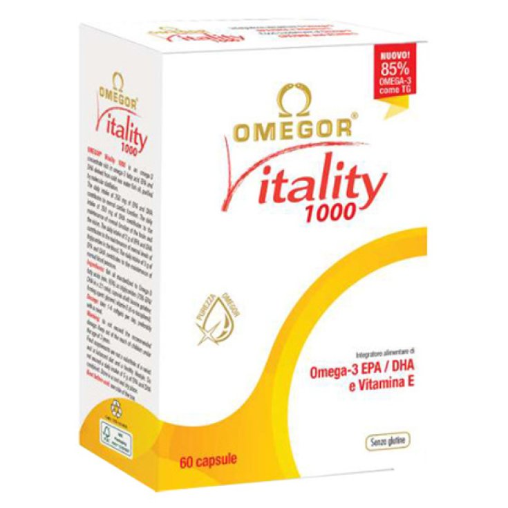 Omegor Vitality 1000 Glutenfreies Nahrungsergänzungsmittel 60 Weichkapseln