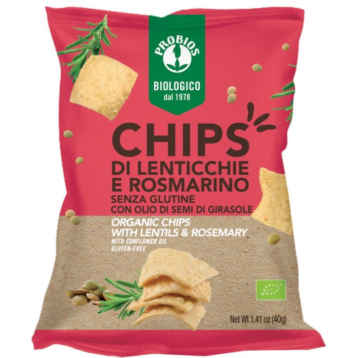 Probios Glutenfreie Linsen- und Rosmarinchips 40g