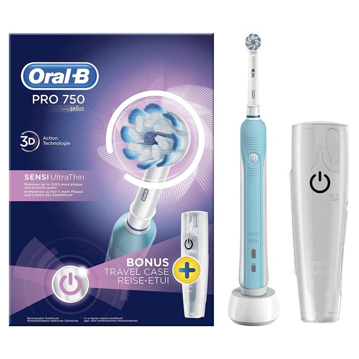 Oral-B® Power PRO 750 Ultradünne wiederaufladbare elektrische Zahnbürste