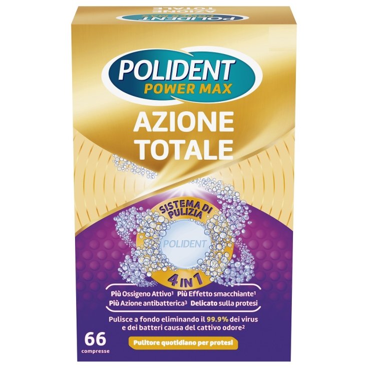 GSK Polident Total Action Daily Cleaner For Protheses 66 Tabletten