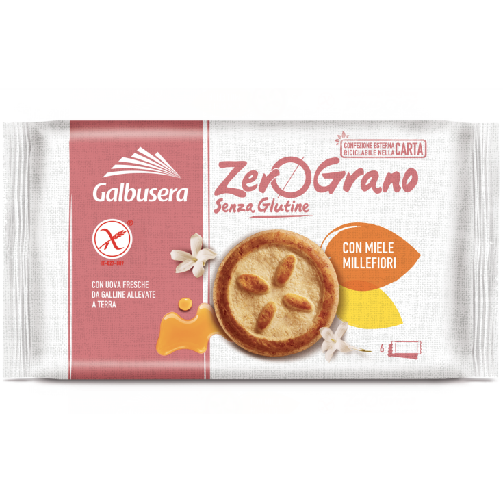 ZeroGrano Shortbread Honey Millefiori Galbusera 220g