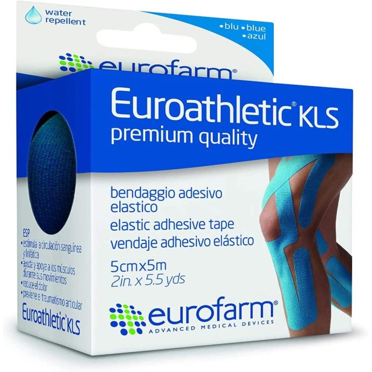 Eurofarm® Euroathletic® Kls Premium Qualität Elastischer Haftverband Farbe Blau 1 Stück 500x5cm