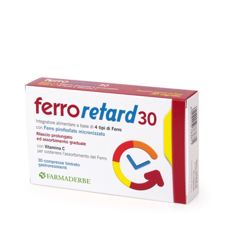 Farmaderbe Ferro Retard 30 Nahrungsergänzungsmittel 30 Tabletten