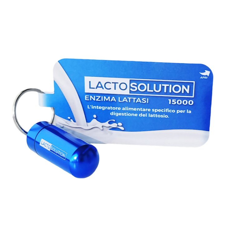 Lactosolution 15000 Laktase-Enzym Nahrungsergänzungsmittel Pillendose 15 Tabletten