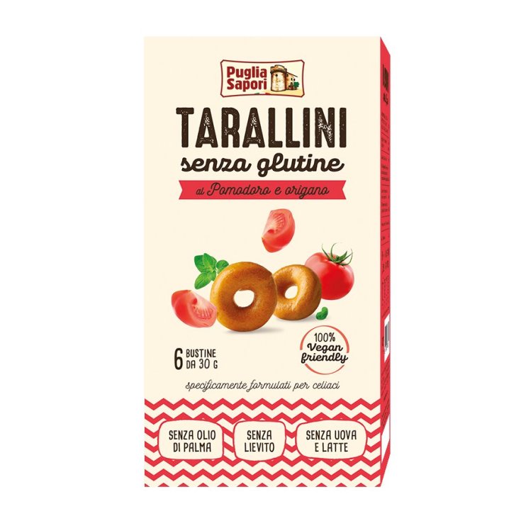 Puglia Sapori Tarallini Tomaten und Oregano Glutenfrei 100g
