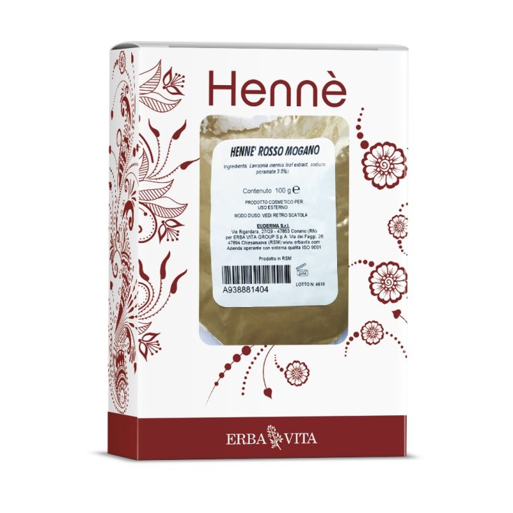 Erba Vita Group Rotes Henna Mahagoni Haarfärbemittel 1kg