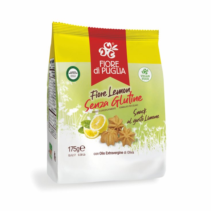 Fiore Di Puglia FioreLemon Snack mit Zitronengeschmack und glutenfreiem nativem Olivenöl extra 175 g