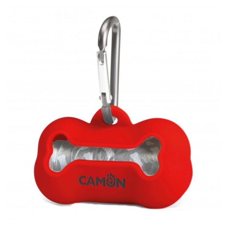 Camon Bags Red Silikonspender 1 Stück mit 1 Rolle mit 20 Beuteln