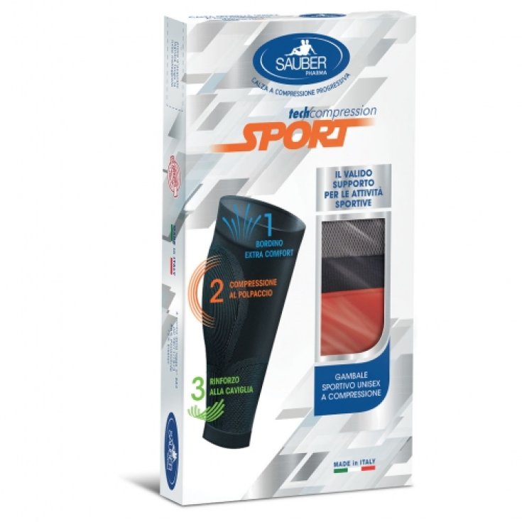 Sauber Sport Unisex Progressive Compression Obermaterial Farben Grau / Rot Größe S