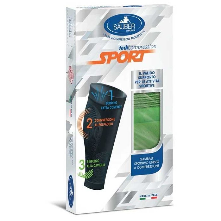 Sauber Sport Unisex Progressive Compression Obermaterial Farbe Green Fluo Größe XL